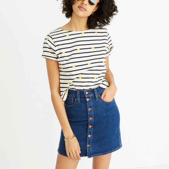 NEW! Madewell button jean skirt size 29 - Picture 2 of 5